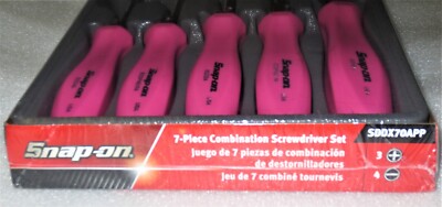 ピンクセット7点 RARE Snap-on Pearl Pink 7 Piece Hard Grip Combination Screwdriver