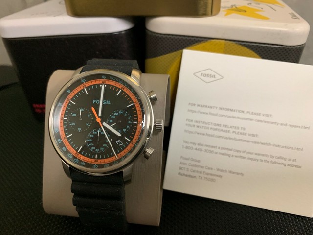 goodwin chronograph black silicone watch