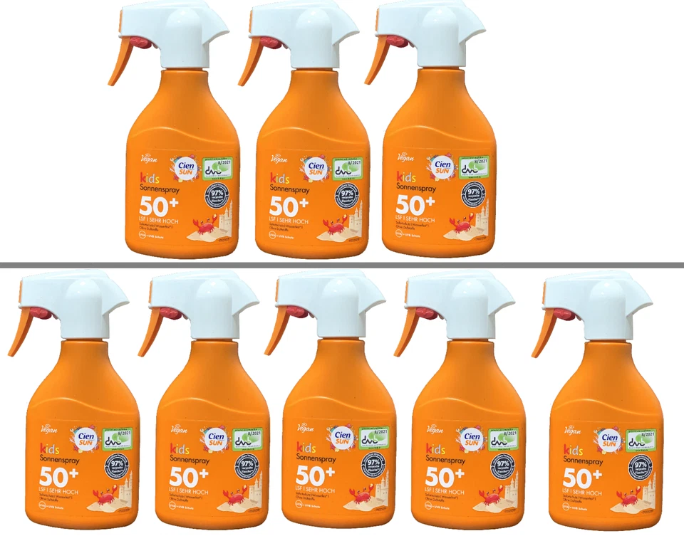 CIEN SUN KIDS SONNENSPRAY 50+ LSF VEGAN WASSERFEST OHNE DUFTSTOFFE 3er / 5er SET