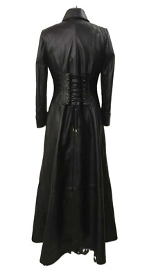 Women's Genuine Leather Long Dress Black Gown Mistress Leather Suit Gothic Coat | eBay Women's Genuine Leather Long Dress Black Gown Mistress Leather Suit Gothic Coat | eBay