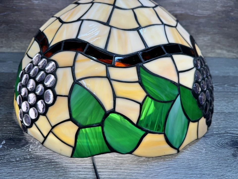 Tiffany стиль 17 x 8,5 «витражное стекло многоцветный подвесной светильник абажур только - Изображение 4 из 4