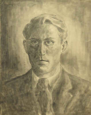 Hans Busse 1904-1992 Dresden Mannheim/drawing self-portrait 1935/36 portrait
