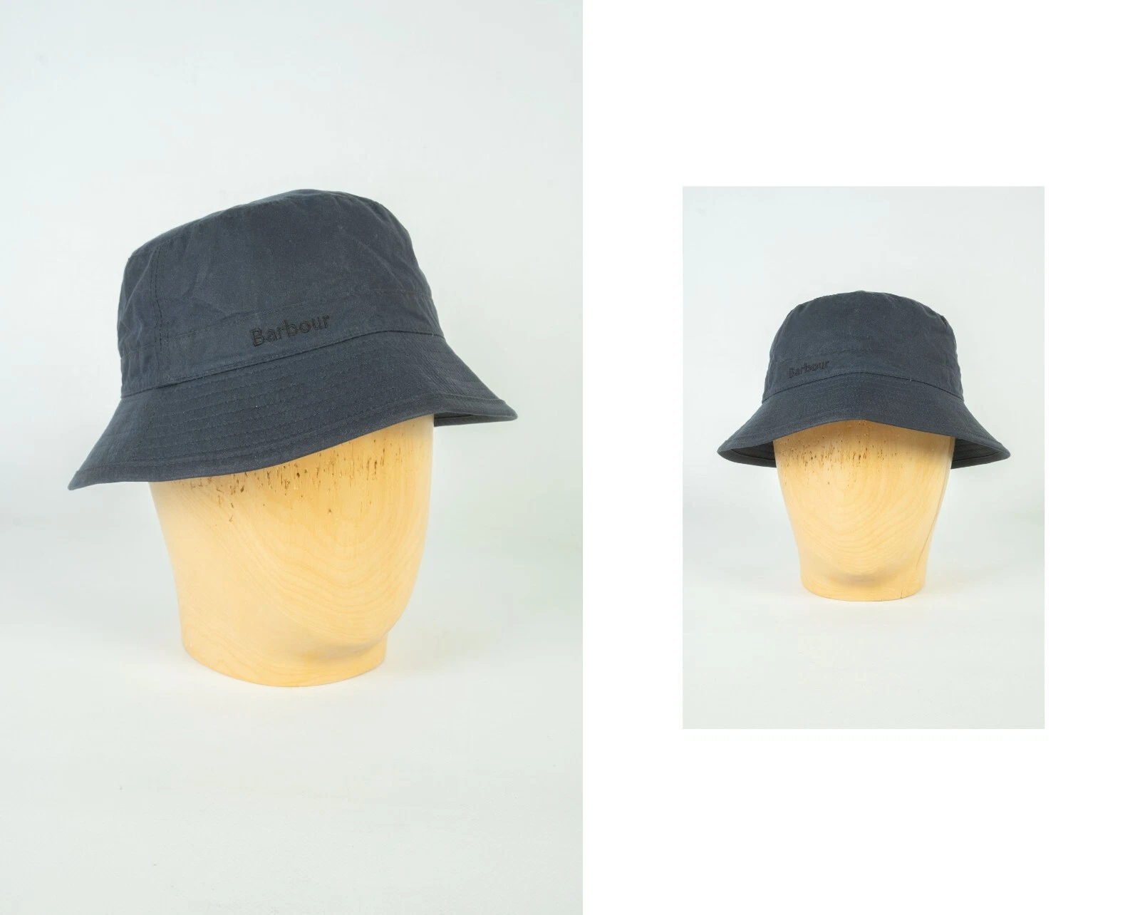 Barbour Bucket Waxed Navy Blue Men's Cap Hat Size L