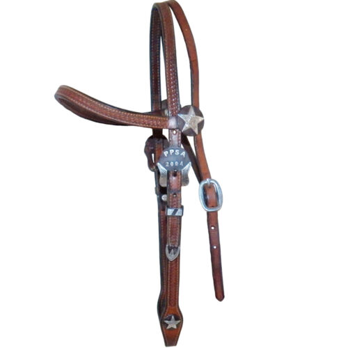 Cowperson Tack Sterlingsilber auf Eisen Show Trophäe Western Stirnband Kopfstück - Bild 4 von 12