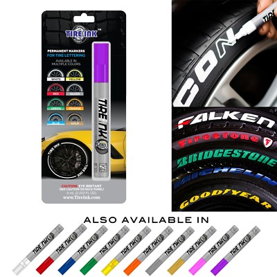 Tire Ink Permanent Marker For Tire Sticker Lettering Paint Pen USA Seller PURPLE