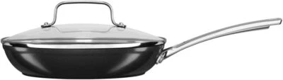 Kitchenaid Hard Anodized Nonstick 12" Skillet With Glass Lid, Black Sapphire