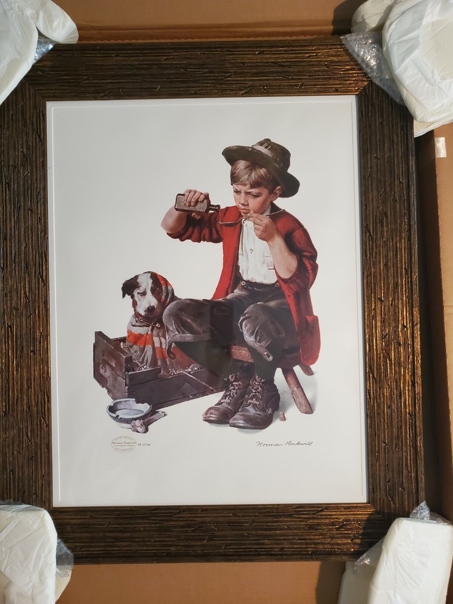 Norman Rockwell Seriolithograph (Bedside Manner) in Color on Paper