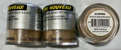 Lot of 3: New JANE Be Pure Mineral Makeup Loose Powder in 04 Natural (Sealed)