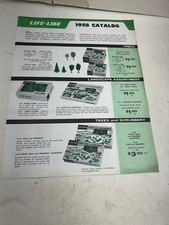1958 LIFE-LIKE TRAIN SLOT CARS ACCESSORIES BROCHURES CATALOG 8-1/2" X11"