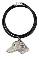Azawakh, Tuareg Sloughi - Necklace with dog, silver-plated pendant for dog fan,