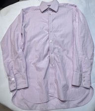 Turnbull Asser Button Down Shirt Mens Size M Light Pink Classic Dress Shirt 39cm