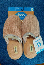 New Floopi Womens Indoor Outdoor Lined Slippers Memory Foam Pink M 7-8  362