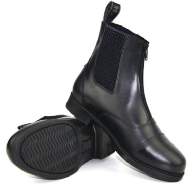 Hy Land Canterbury Reißverschluss Jodhpur Stiefel Leder Unisex Erwachsene schwarz oder braun 4 - 8