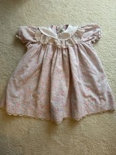 Peaches 'n Cream vintage baby dress, floral pattern with laces lining 12-18 mths