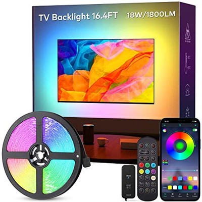 Tv Led Lights 16.4ft Led Strip Lights For Tv 4575 Inch With Remote Behind Tv Led