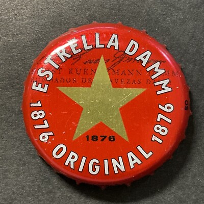 SPAIN Beer Crown Bottle Cap Plastic Lined. ESTRELLA DAMM Brewery No Dent