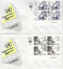 NATIONS UNIES - New York Yvert n° 463/464 FDC - Bloc de 4