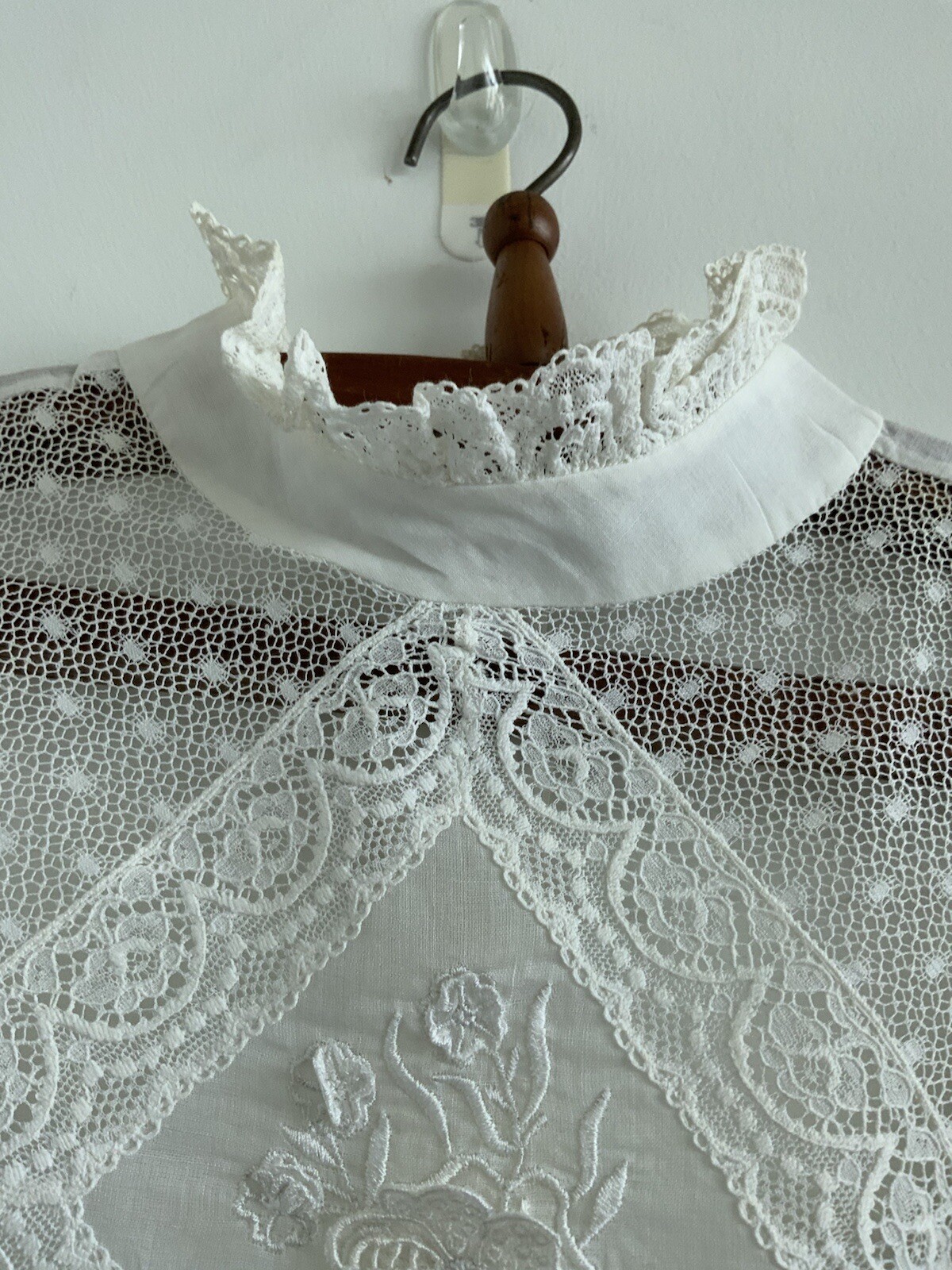 Antique Victorian Blouse - White - Cotton / Lace - image 10