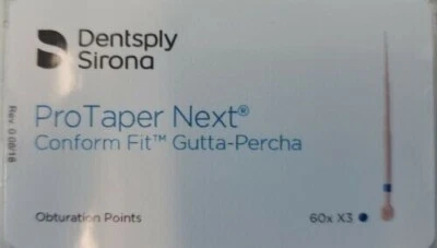 Protaper Next Conform Fit Gutta-Percha Points by Dentsply (All sizes) (60/pack)