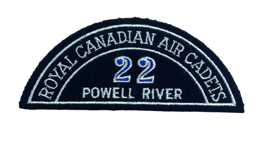 Canadian RCAC Air Cadets 22 Powell River Shoulder Title Insignia Patch
