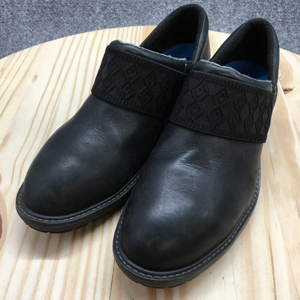 Zapatos Timberland Pro para mujer 8,5 remachador zueco cuero negro almendra antideslizantes Foto 3 de 4