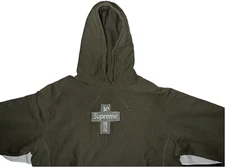 SUPREME CROSS BOX LOGO HOODIE OLIVE Size X-LARGE FW20 XL
