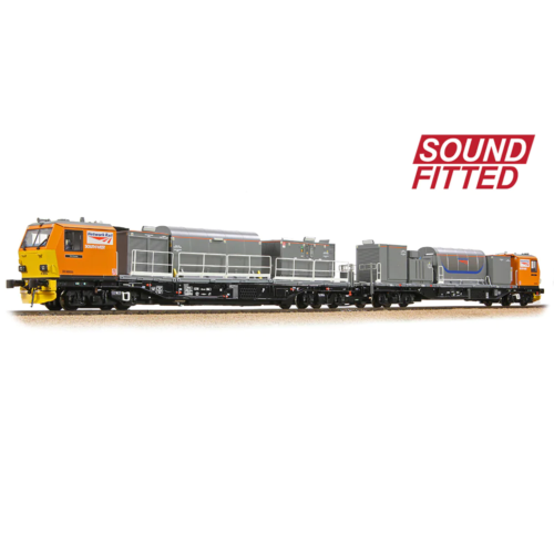 Bachmann 31-579SF OO Gauge Windhoff MPV 2-Car Set Network Rail Orange (SOUND FIT - Picture 1 of 3