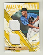 2019 Elite Extra Edition PROSPECT MATERIALS GOLD RELIC TRISTON McKENZIE RC 29/99