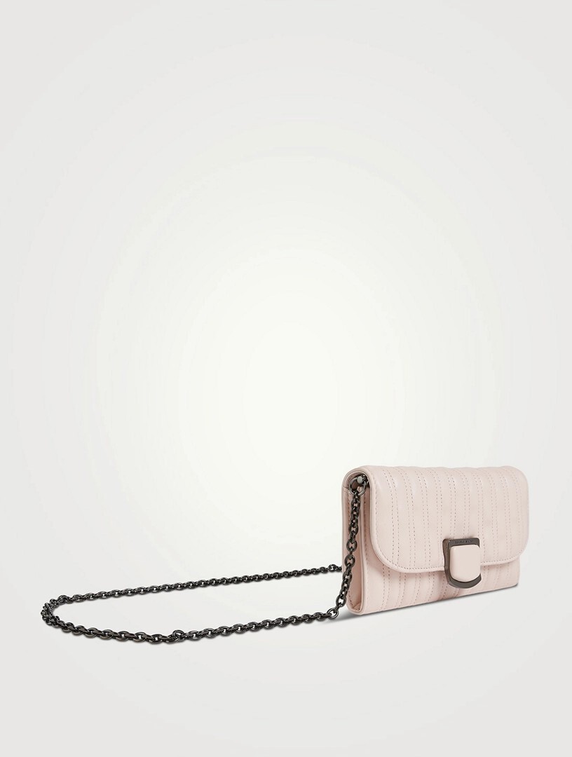Longchamp Brioche Wallet On Chain Quilted Leather Crossbody