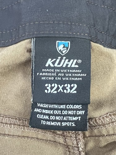 Pantalones revólvr marrón para hombre KÜHL talla 32 X 32 vintage pátina tinte exterior senderismo - Imagen 10 de 12