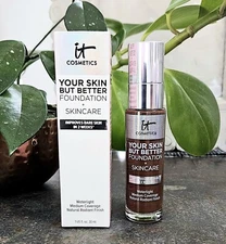 2 Bottles It Cosmetics Your Skin But Better Foundation Skincare Deep Cool 62 NEW