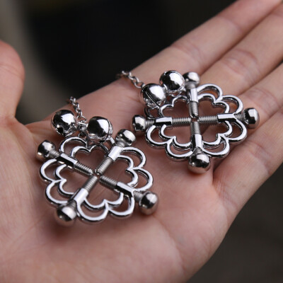 Einstellbar Brust Piercing Clips mit Kette Folter Brustklammern für Frauen Slave