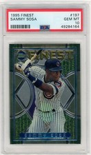 1995 Topps Finest Sammy Sosa #197 PSA 10 - Coating Removed Before Grading POP 4