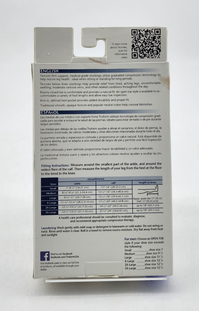Truform 15-20 MmHg - Calze A Compressione Al Ginocchio, Punta Aperta - Foto 5