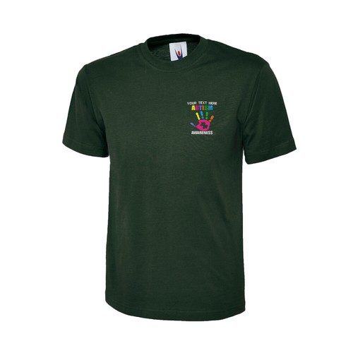 Personalised Custom Embroidered T-shirt Puzzle Ribbon Autism Awareness Kids Love - Picture 3 of 19