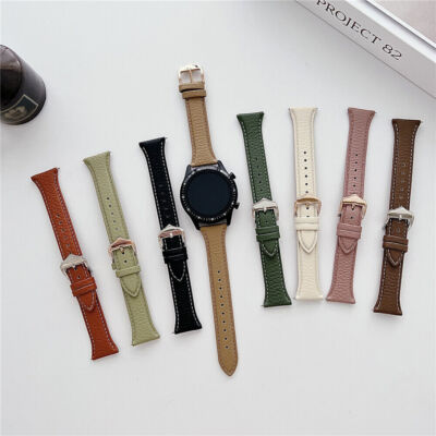 Slim Leather Strap Band for Samsung Galaxy Watch Pro Active2  40/44/42/46mm