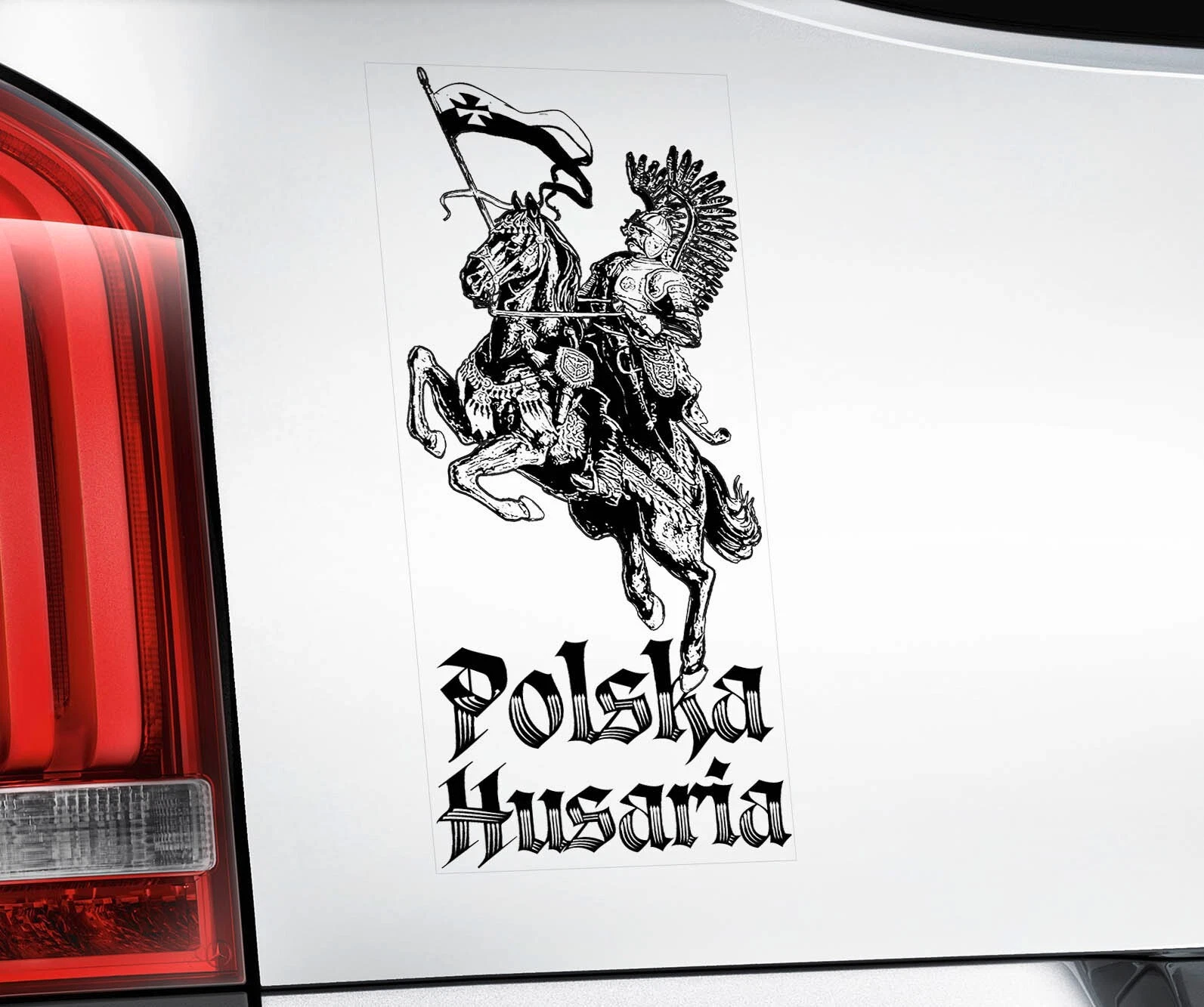 POLSKA HUSARIA Car Window Sticker - Poland Hussars Coat Arms Crest Decal Sign