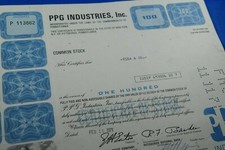 Historisches Wertpapier PPG INDUSTRIES, INC 100 Shares 16.Februar 1971