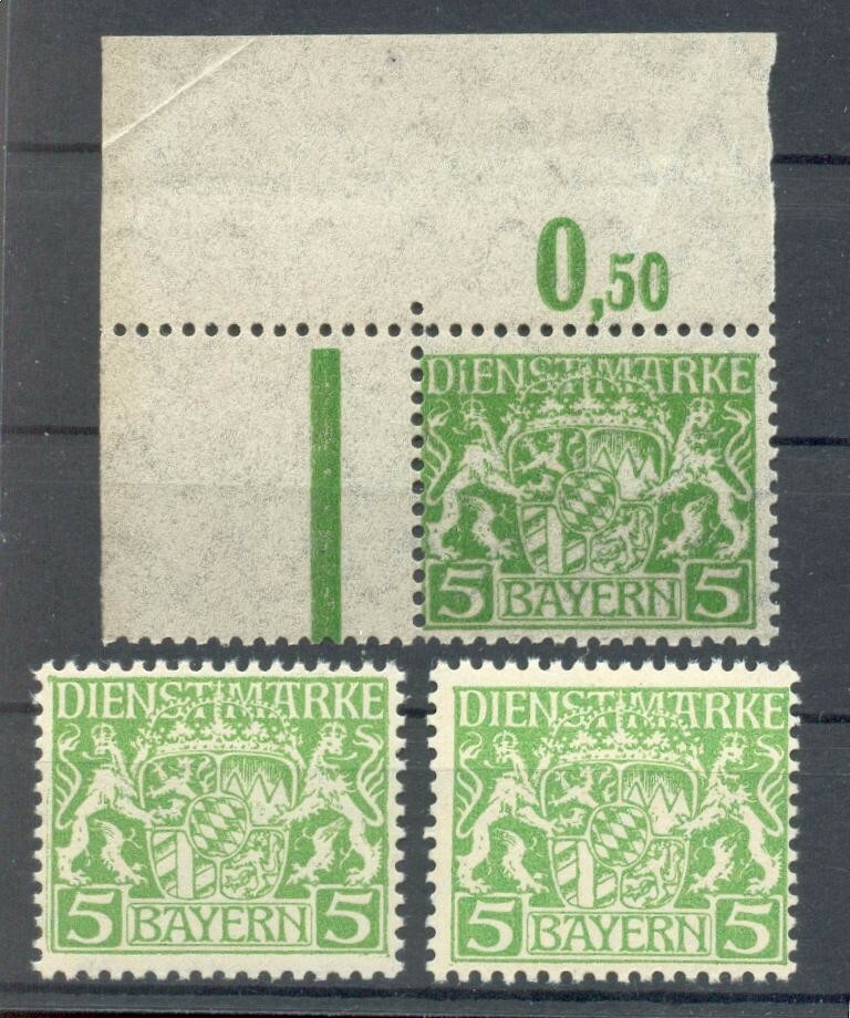 Bavaria Service 17x, W, WZ** MNH Mint Never Hinged Luxury (D8847)