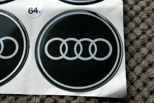 Universal Audi sticker logo 60mm set for light alloy wheel ... - Picture 3 of 4