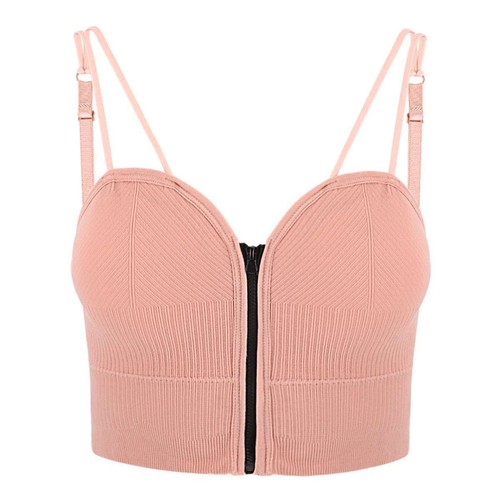 Women Bustier Crop Top Push Up Corset Underwire Padded Bra Vest Clubwear Zipper - Picture 19 of 22