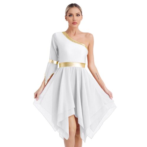 Para mujeres Disfraz de Baile Fiesta Vestido Show Vestidos de Baile Ropa Corta Borde Gimnasio - Imagen 60 de 77