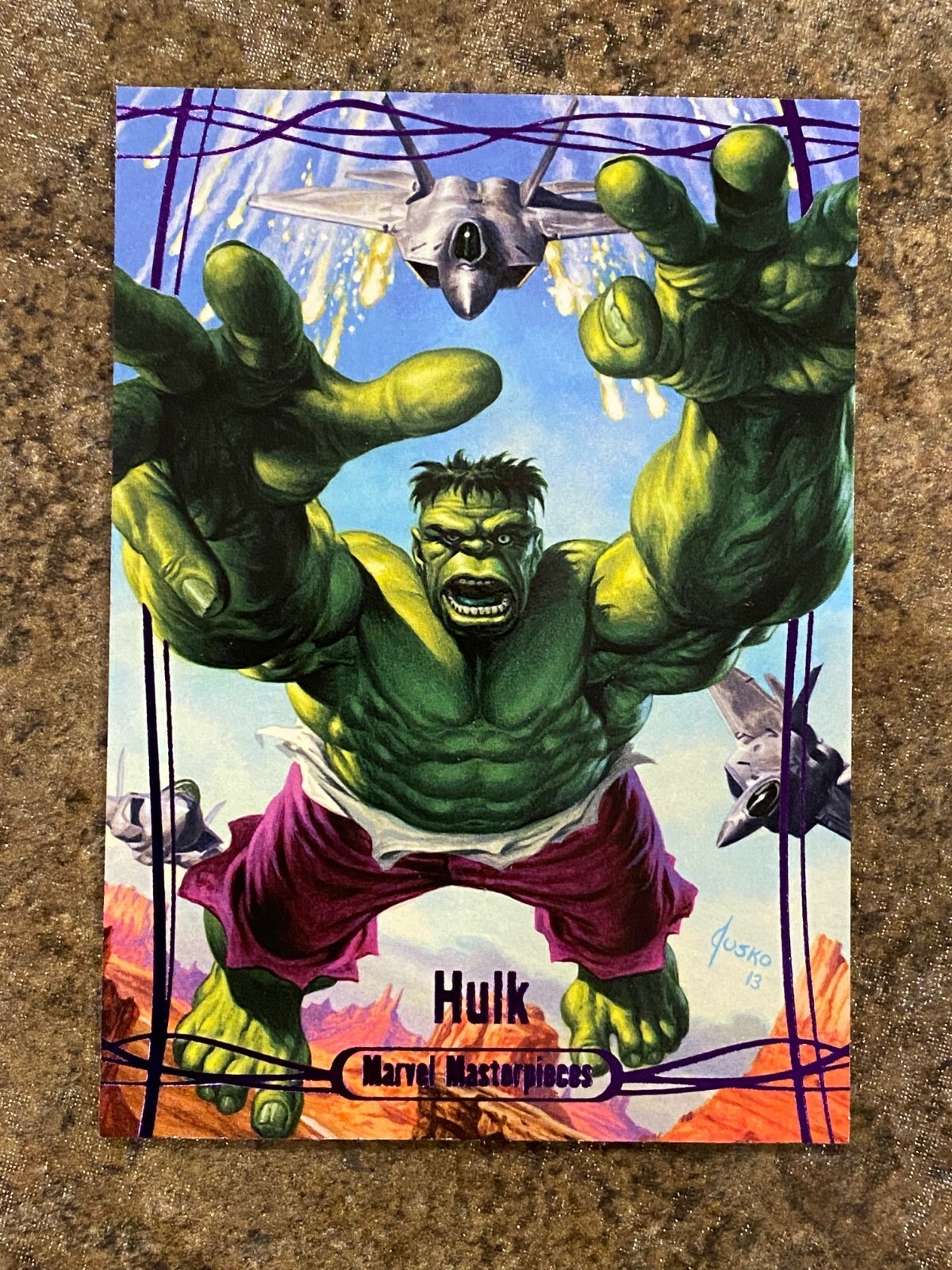 2016 Marvel Masterpieces PURPLE #85 HULK #158/199 Single Tier 4💥💥💥*