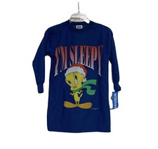Vtg 1996 Youth Looney Tunes Tweety Bird Im Sleepy Sleep Shirt Sz S 6-6X NWT