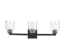 Park Harbor  PHVL3173MBL, aurelgrove 3 Light 27" Wide Bathroom Vanity Light Blac