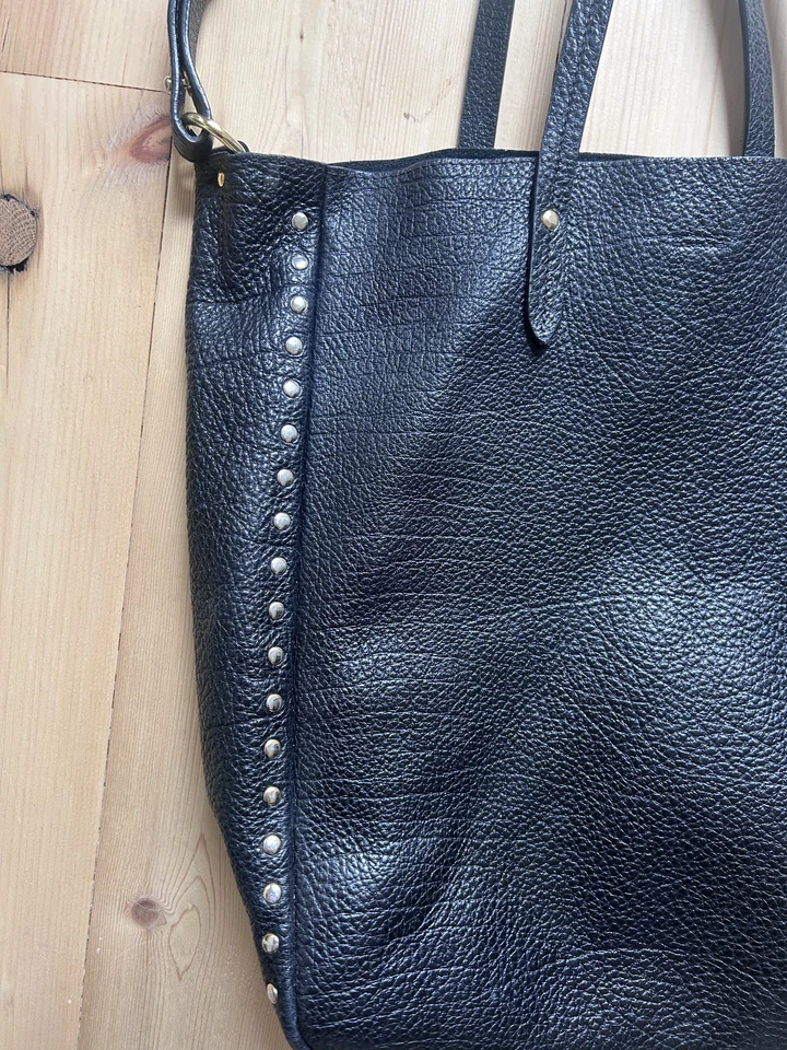 BARNEYS Нью-Йорк с заклепками кожаная сумка с короткими ручками - Изображение 3 из 4