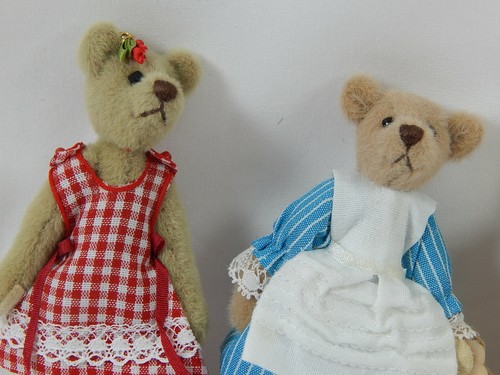 World of Miniature Bears #5049-SET By Theresa Yang 3" Orso 4 Orsi SET CHIUSURA - Foto 7 di 10