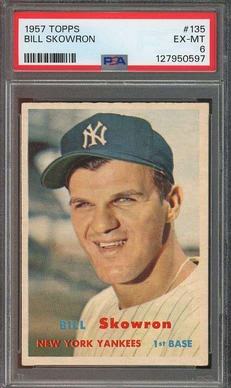 1957 Topps #135 Bill Skowron EX-MT PSA 6 New York Yankees 0597