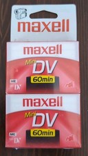 Maxell Mini DV Digital Video Cassette Tape 60 Minute NEW Double pack Sealed