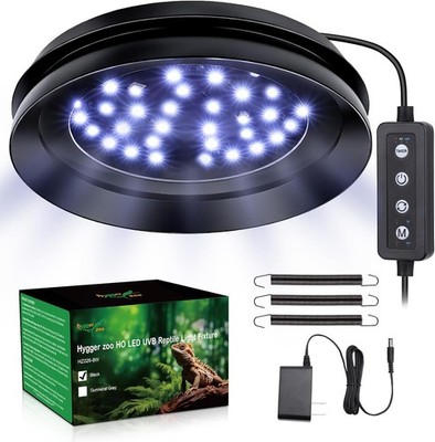 UVB Light for Reptiles with Dimming, LED UVB Light Bulb Fixture for Bearded Drag